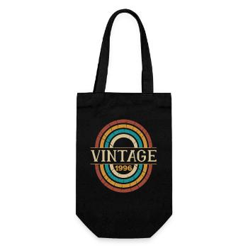 Vintage Geburtstagsgeschenk 1996 Retro Geboren 1996 - Geschenkbeutel für Flaschen - Schwarz - Vorne