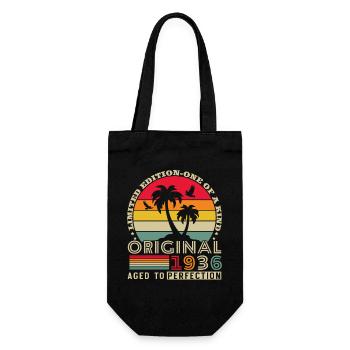 1936 Vintage Retro Birthday Gift - Gift Bag for Bottles - black - Front