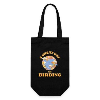 A Great Day for Birding - Gift Bag for Bottles - black - Front