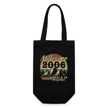 Vintage 2006 - Gift Bag for Bottles - black - Front