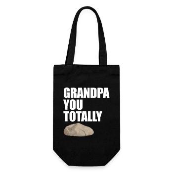 Grand-père, tu es vraiment drôle, jeu de mots drôle, design de grand-père. - Sac à bouteille - noir - Devant
