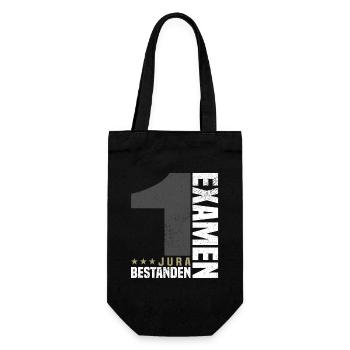 Congratulations 1st Exam Law - Gift Bag for Bottles - black - Front