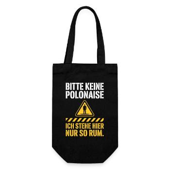 Karneval Bitte Keine Polonaise Stehe Hier Nur Rum - Geschenkbeutel für Flaschen - Schwarz - Vorne