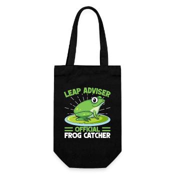 Frog Catcher Leap Adviser Frog - Geschenkbeutel für Flaschen - Schwarz - Vorne