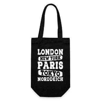 Vacances à la mer du Nord LONDRES NEW YORK PARIS TOKYO - Sac à bouteille - noir - Devant