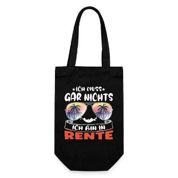 I don't have to do anything – I'm retired - Gift Bag for Bottles - black - Front