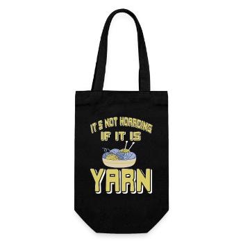 It's Not Hoarding If It Is Yarn Humor - Gift Bag for Bottles - black - Front