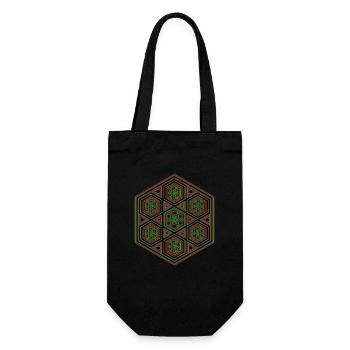 Goa Party Psy Trance Festival Yoga Meditation - Geschenkbeutel für Flaschen - Schwarz - Vorne