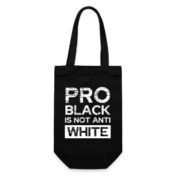 Pro Black Nicht Anti White - Geschenkbeutel für Flaschen - Schwarz - Vorne