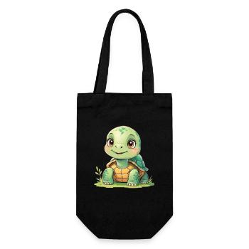 Tortue Câline Soleil - Sac à bouteille - noir - Devant