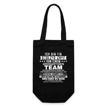 Stolzer Chef von einem großartigen Team Geschenk - Gift Bag for Bottles - black - Front