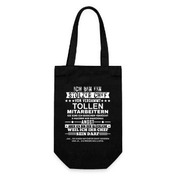 Stolzer Chef von tollen Mitarbeitern Geschenk - Gift Bag for Bottles - black - Front