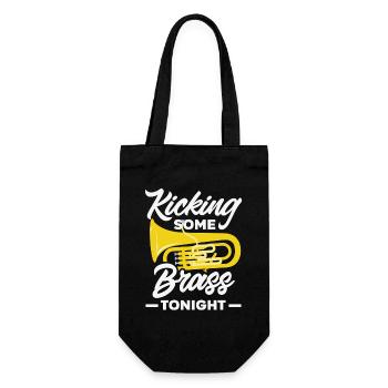 Vintage Euphonium Player - Gift Bag for Bottles - black - Front