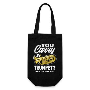 Vintage Euphonium Player - Gift Bag for Bottles - black - Front