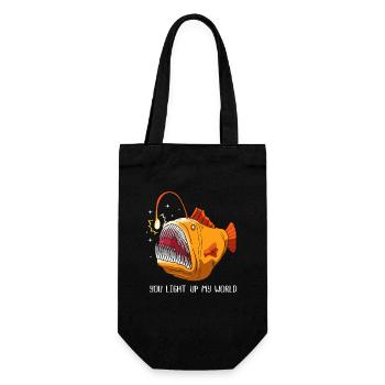 Poisson-grenouille - Sac à bouteille - noir - Devant