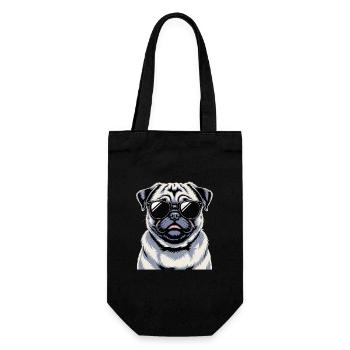 Pug - Gift Bag for Bottles - black - Front