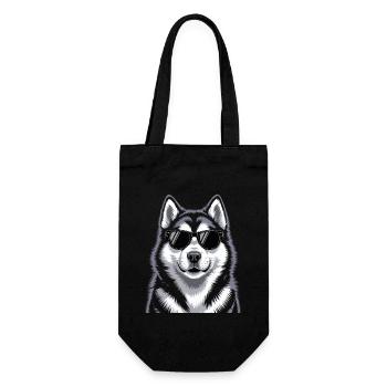 Alaskan malamute - Gift Bag for Bottles - black - Front