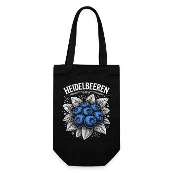 Blueberries Vintage Screen Print - Gift Bag for Bottles - black - Front
