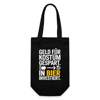 Carnival Money Saved for Costume Beer Booze Party - Gift Bag for Bottles - black - Front