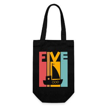 5th Birthday Sailing Ship - Gift Bag for Bottles - black - Front