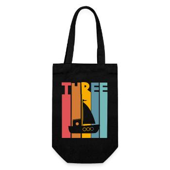 Voilier du 3e anniversaire - Sac à bouteille - noir - Devant