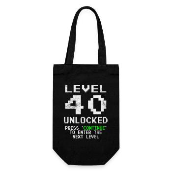 40e anniversaire niveau 40 débloqué cadeau du 40e anniversaire - Sac à bouteille - noir - Devant