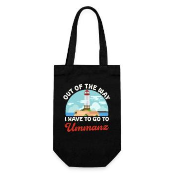 Ostsee AUS DEM WEG ICH MUSS NACH UMMANZ Lustig - Geschenkbeutel für Flaschen - Schwarz - Vorne
