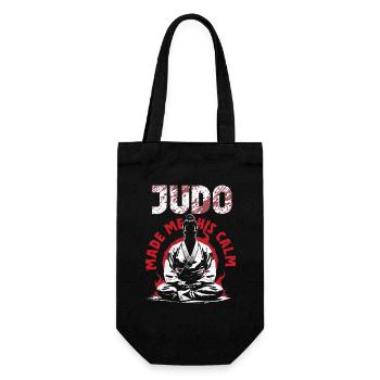 Judo Made Me This Calm Martial Arts - Gift Bag for Bottles - black - Front