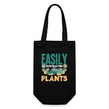 Facilement distraite par les amoureux des plantes - Sac à bouteille - noir - Devant