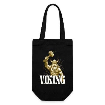 Wikinger Viking Legende Seemann Odin Rabe Kämpfer - Geschenkbeutel für Flaschen - Schwarz - Vorne