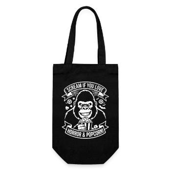 Scream Gorilla Popcorn Design - Sac à bouteille - noir - Devant