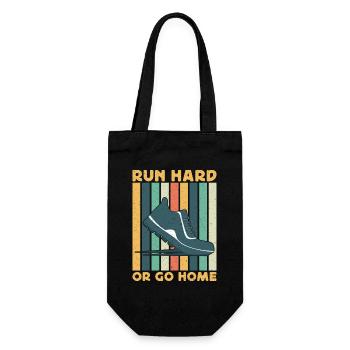 Running Run Hard Or Go Home Marathon Runner - Gift Bag for Bottles - black - Front