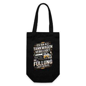 Carnival Disguised as a Tanker Truck Bachelor Party Costume Beer - Gift Bag for Bottles - black - Front