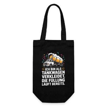 Carnival Disguised as a Tanker Truck Bachelor Party Costume Beer - Gift Bag for Bottles - black - Front