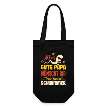 All the best dad wishes you your best swimmer - Gift Bag for Bottles - black - Front