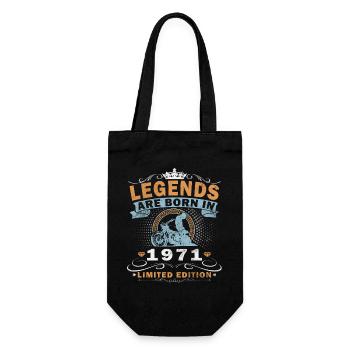 55e anniversaire Motocycliste Vintage 1971 - Sac à bouteille - noir - Devant