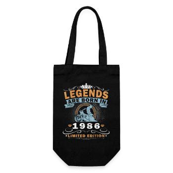 Cadeau d’anniversaire Born Motorcycle vintage 1986 - Sac à bouteille - noir - Devant