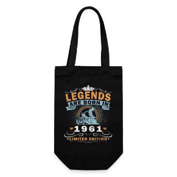 Naissance du motard motard vintage en 1961 - Sac à bouteille - noir - Devant