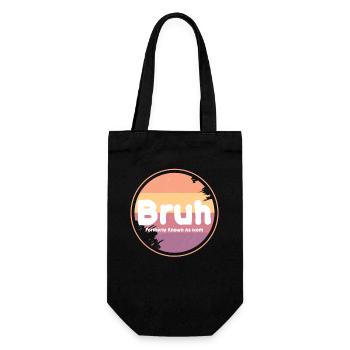 Bruh Retro Mom Logo - Gift Bag for Bottles - black - Front