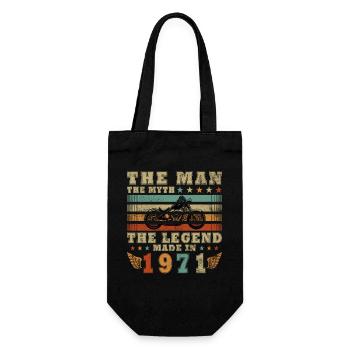 55e anniversaire Motocycliste Vintage 1971 - Sac à bouteille - noir - Devant