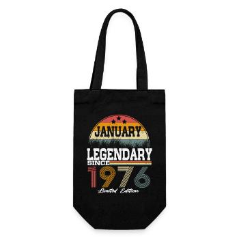Les légendes sont nées en janvier 1976 - Sac à bouteille - noir - Devant