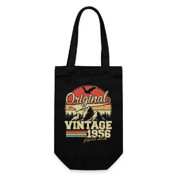 Original 1956 Vintage Vintage Birthday Retro - Gift Bag for Bottles - black - Front