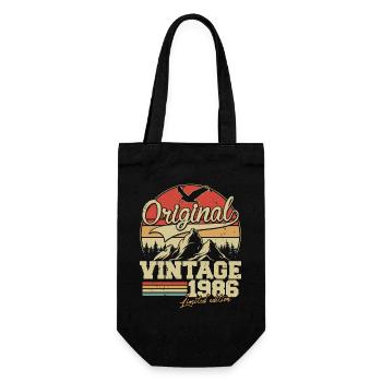 Original 1986 Jahrgang Vintage Geburtstag Retro - Sac à bouteille - noir - Devant