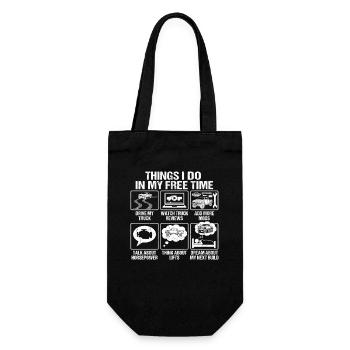 Things I Do In My Free Time Truck Tuning - Gift Bag for Bottles - black - Front