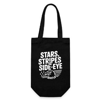 Stars, Stripes & Side-Eye - Gift Bag for Bottles - black - Front