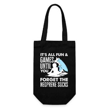 Surfing Surfboarder Bodyboarder - Gift Bag for Bottles - black - Front
