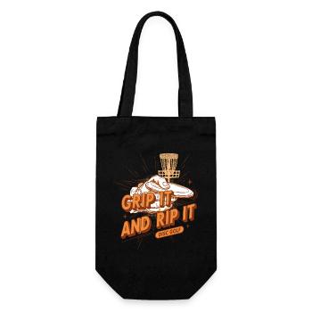 Grip It And Rip It Disc Golf Funny Disc Golf - Gift Bag for Bottles - black - Front