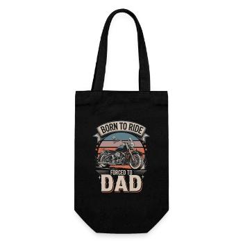 Born To Ride Forced To Dad Lustiger Biker Spruch - Gift Bag for Bottles - black - Front