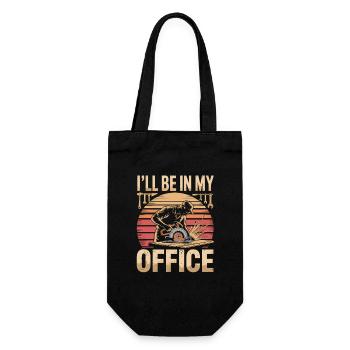 Ill Be In My Office Carpenter Carpenter Woodworker - Gift Bag for Bottles - black - Front