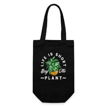 Pflanzenliebhaber Sukkulente Gartenarbeit - Geschenkbeutel für Flaschen - Schwarz - Vorne